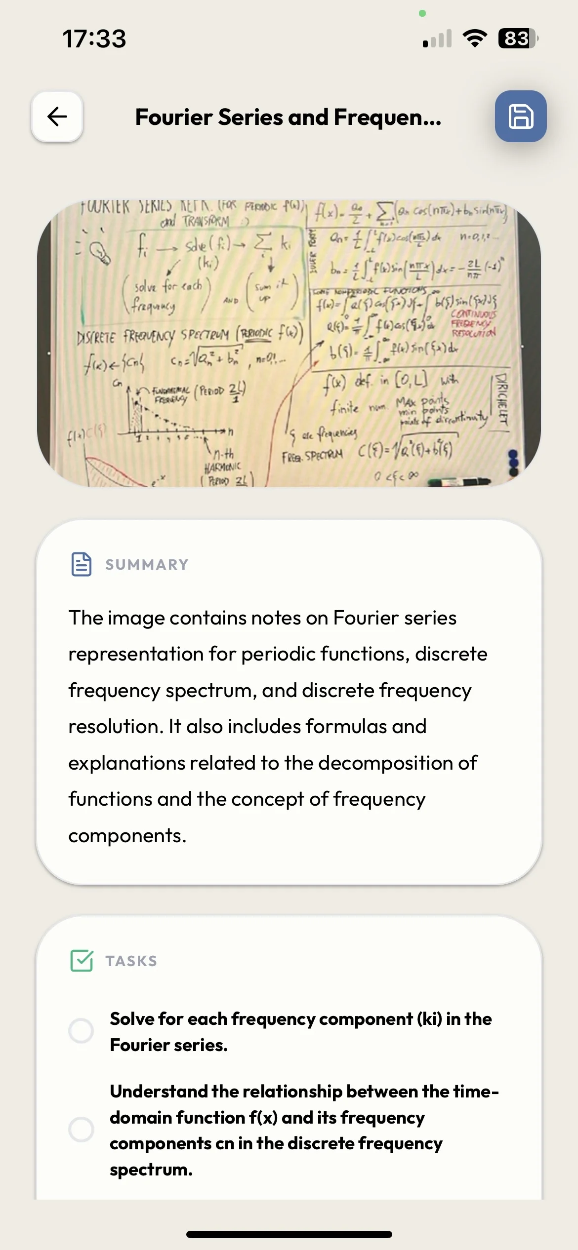 BoardShoot AI analyzing handwritten notes and extracting structured data